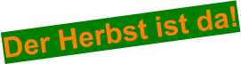 Der Herbst ist da!